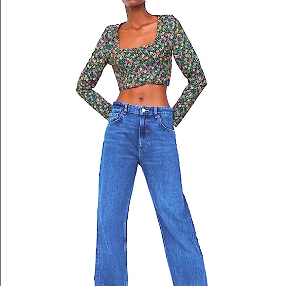 NWT Zara Flower top Multicoloured beautiful - Picture 2 of 2